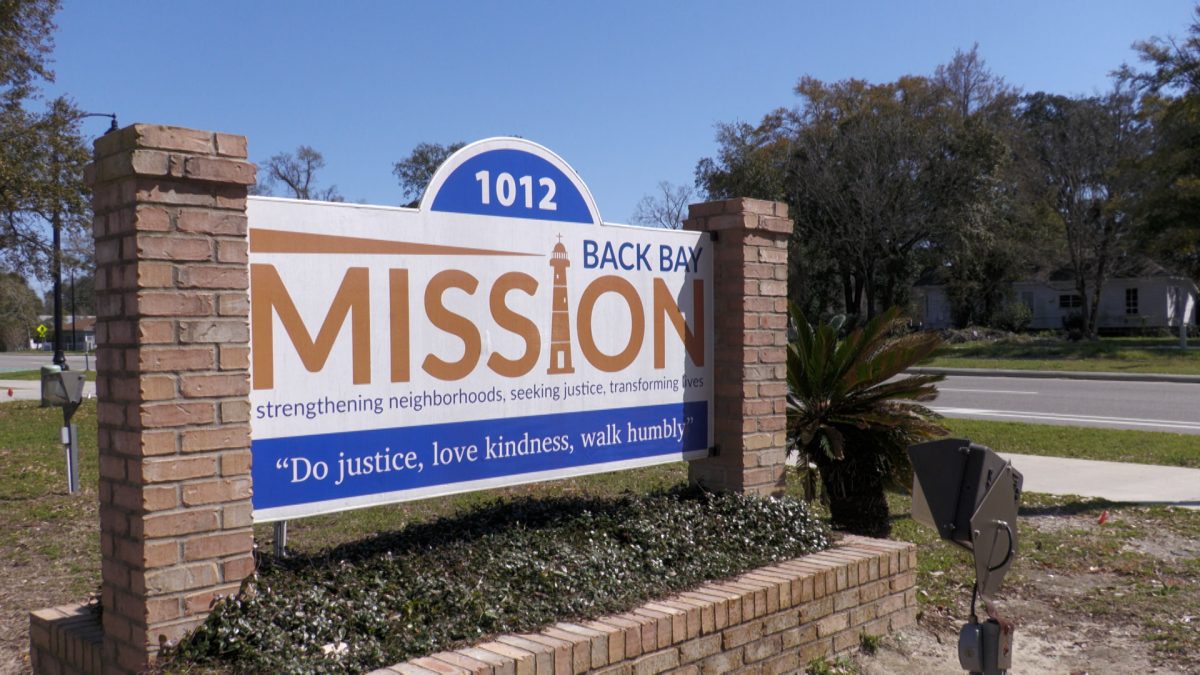 Back Bay Mission on Division Street in Biloxi supports the area’s homeless population.