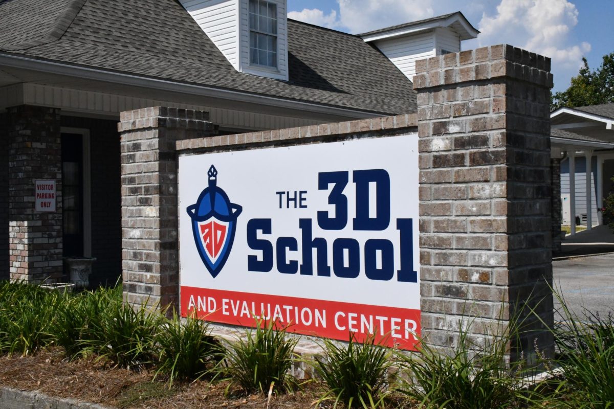 The exterior sign of The 3D School in Petal, Mississippi.