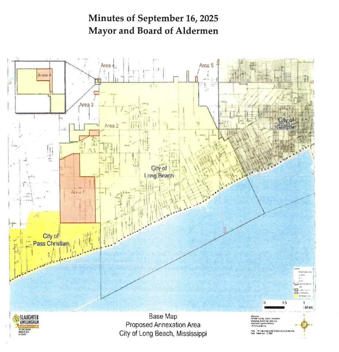 A map of Long Beach and the annexation area.