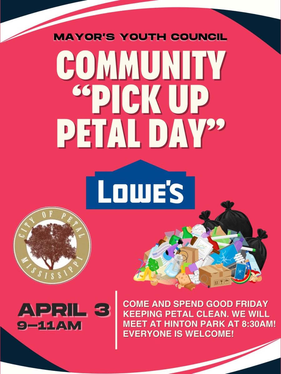 Flyer promoting “Pick Up Petal Day,” including the date, time, location and details.