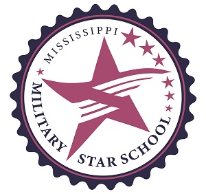 A circular Mississippi Military Star School logo shows a large maroon star, smaller stars and the words “Mississippi Military Star School.”