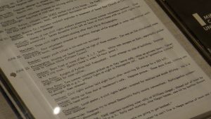 A black-and-white document lists violent incidents across Mississippi, with dates arranged in a column along the left side.
